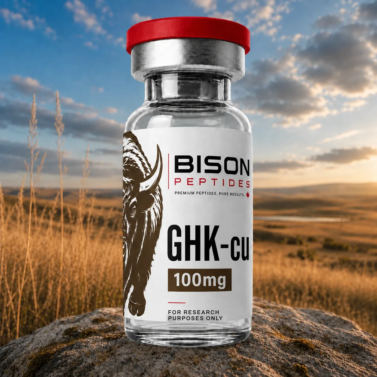 GHK-Cu 100mg vial by Bison Peptides